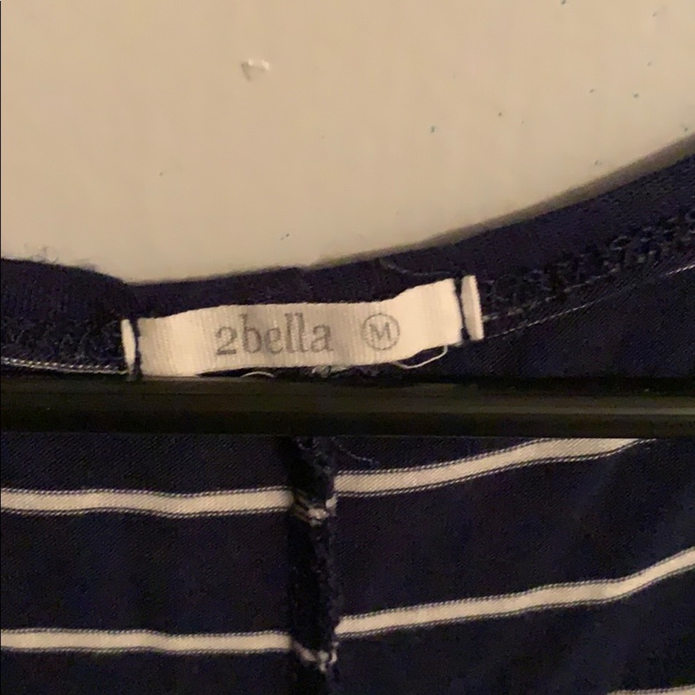 NAVY STRIPED DRESS - Picture 2 of 2